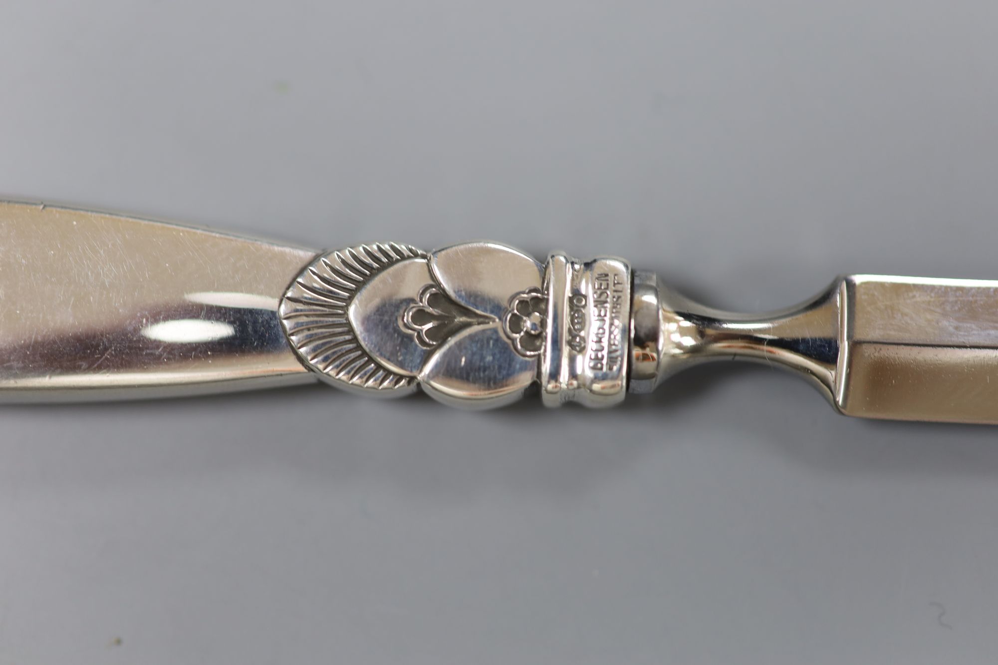 A George Jensen sterling handled paper knife, 21cm.